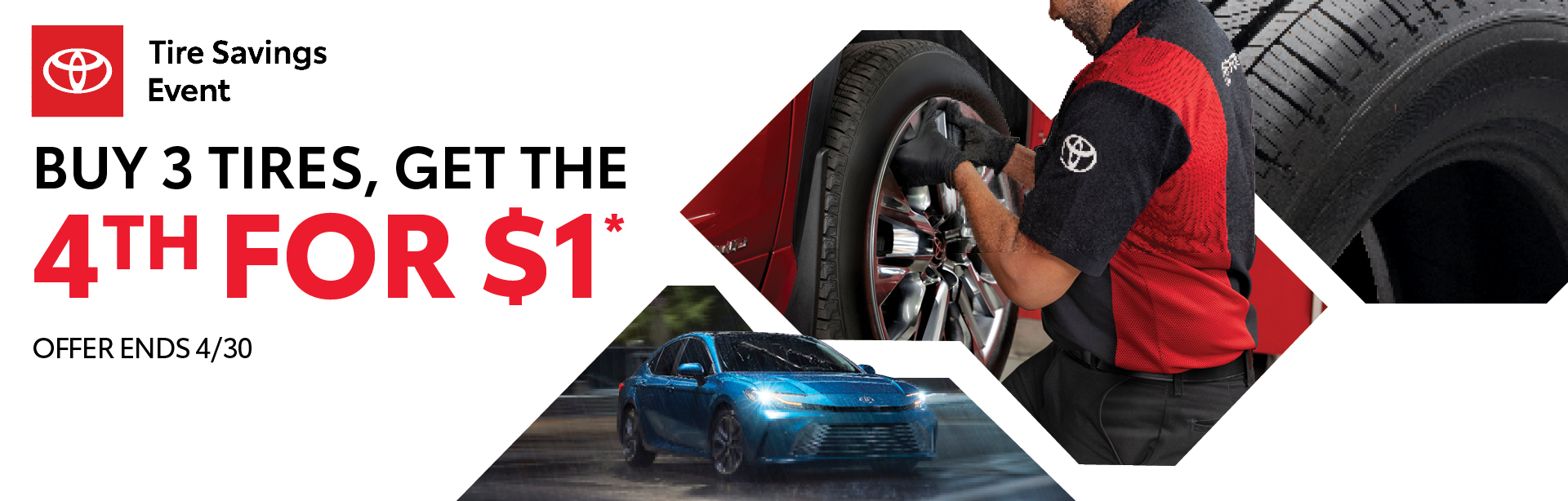 Buy 3 Tires, Get the 4th for $1